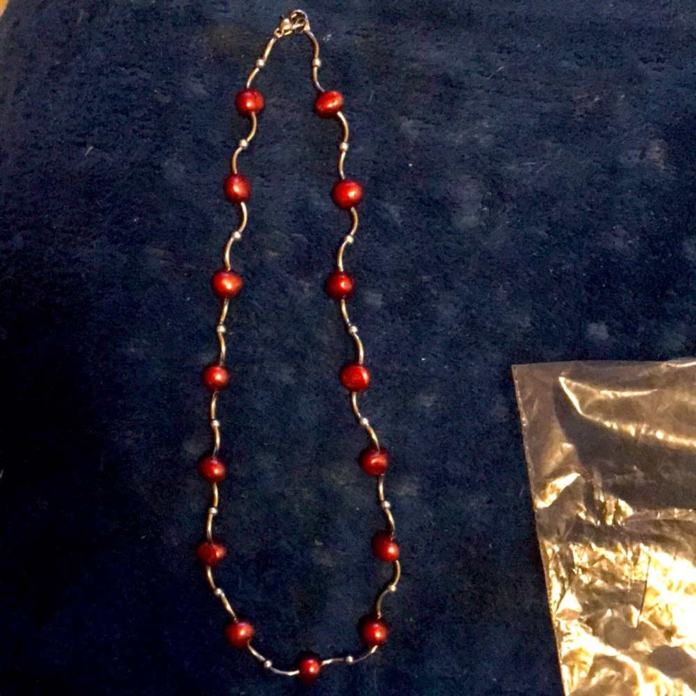 Sterling and Pearl necklace.
